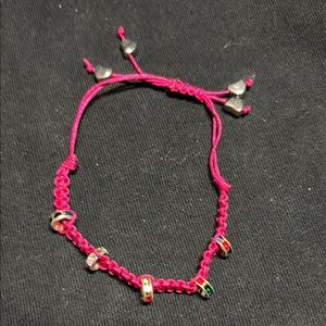 Pink and Gold Beaded Bracelet